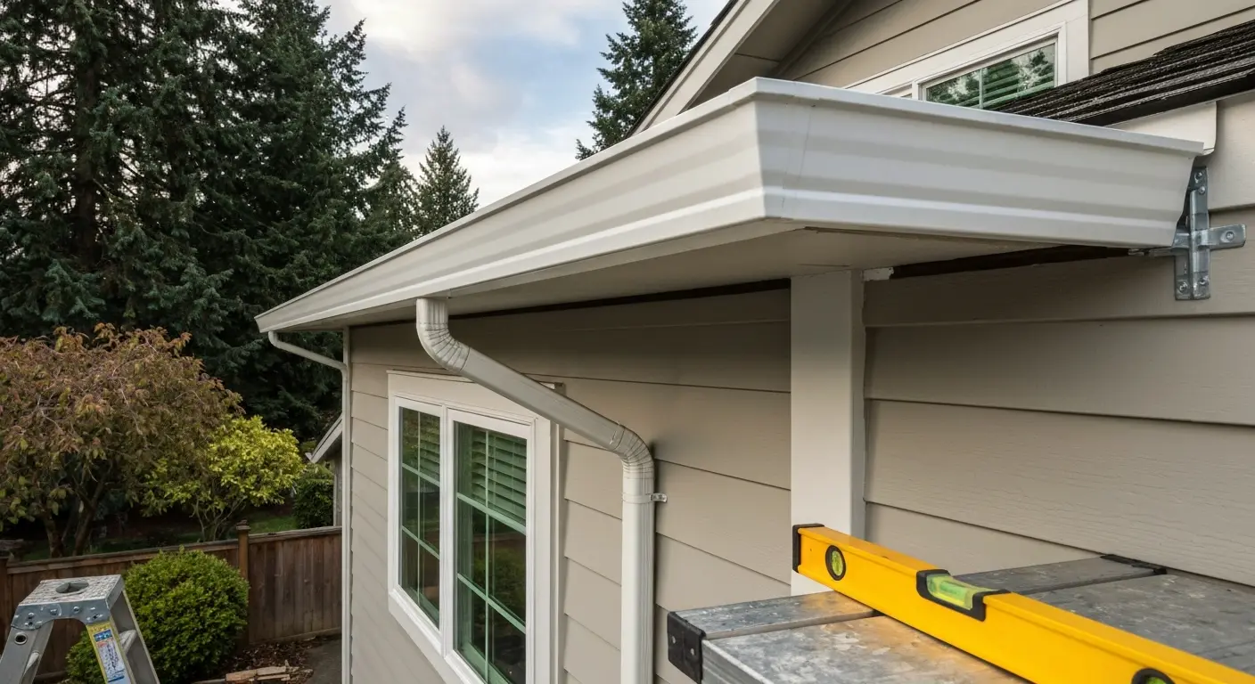 Gutter and window installation