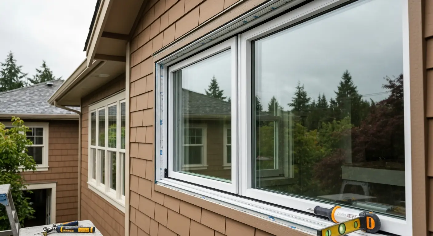Window installation in Vancouver home