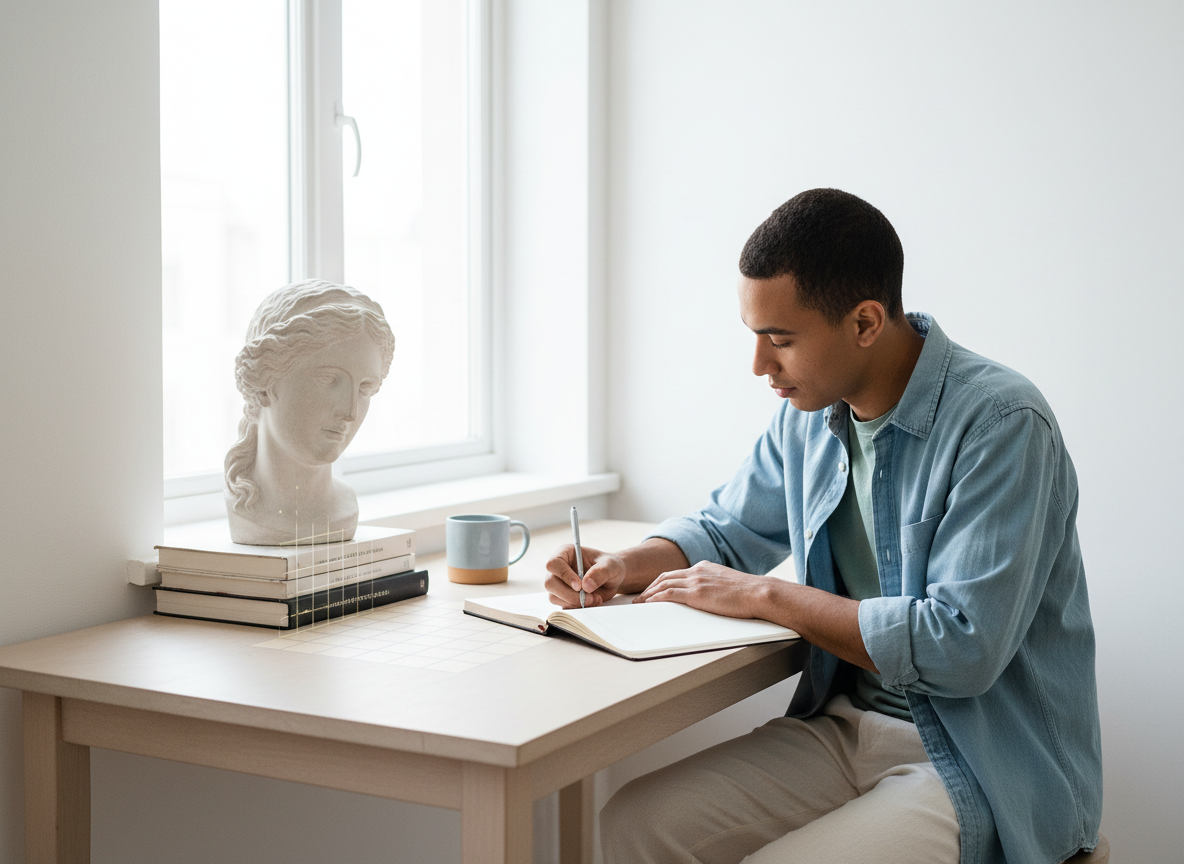 Why SMS Beats Apps for Building a Stoic Habit - calm modern stoicism daily habit via SMS