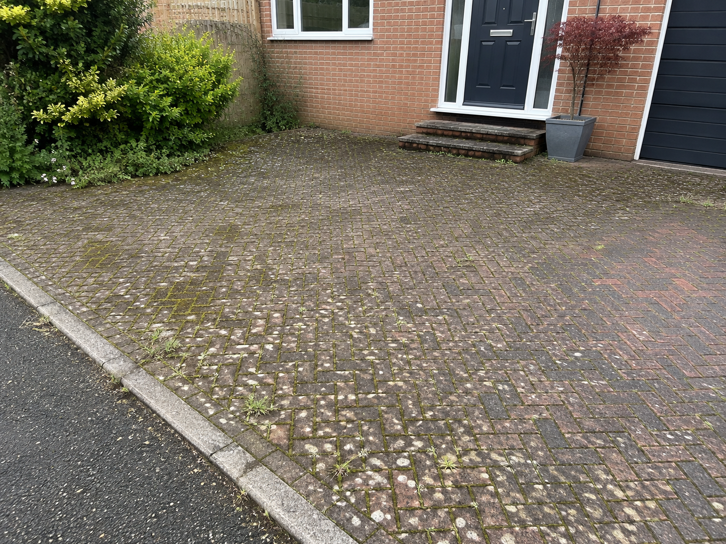 New driveway installation — before