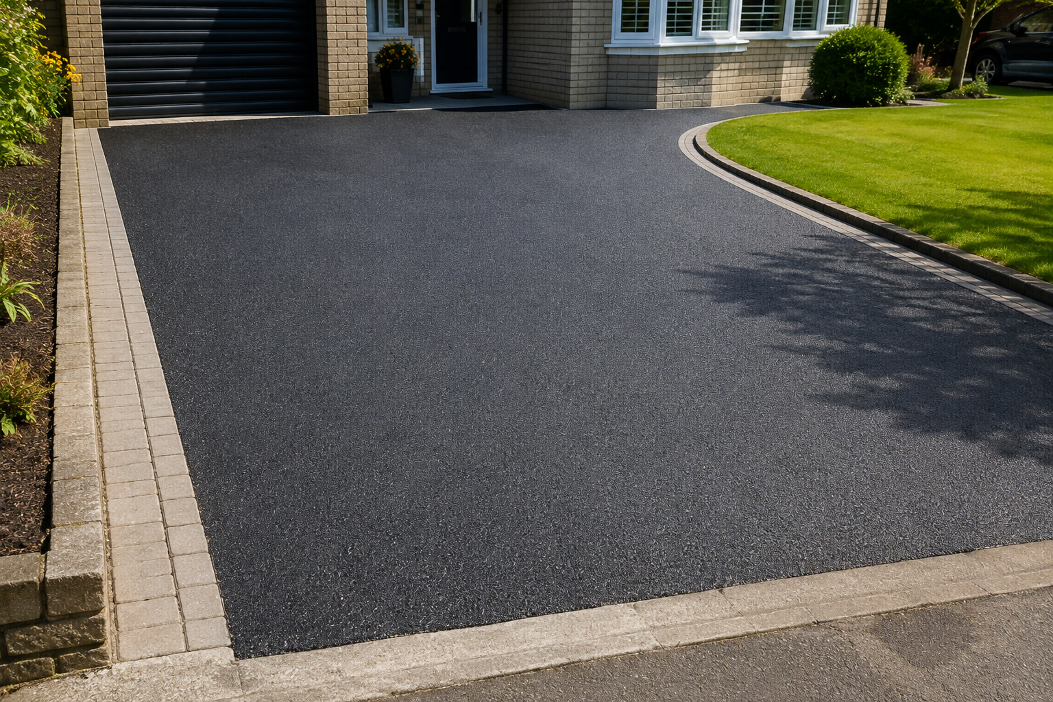 New driveway installed by H & H Driveways & Paving