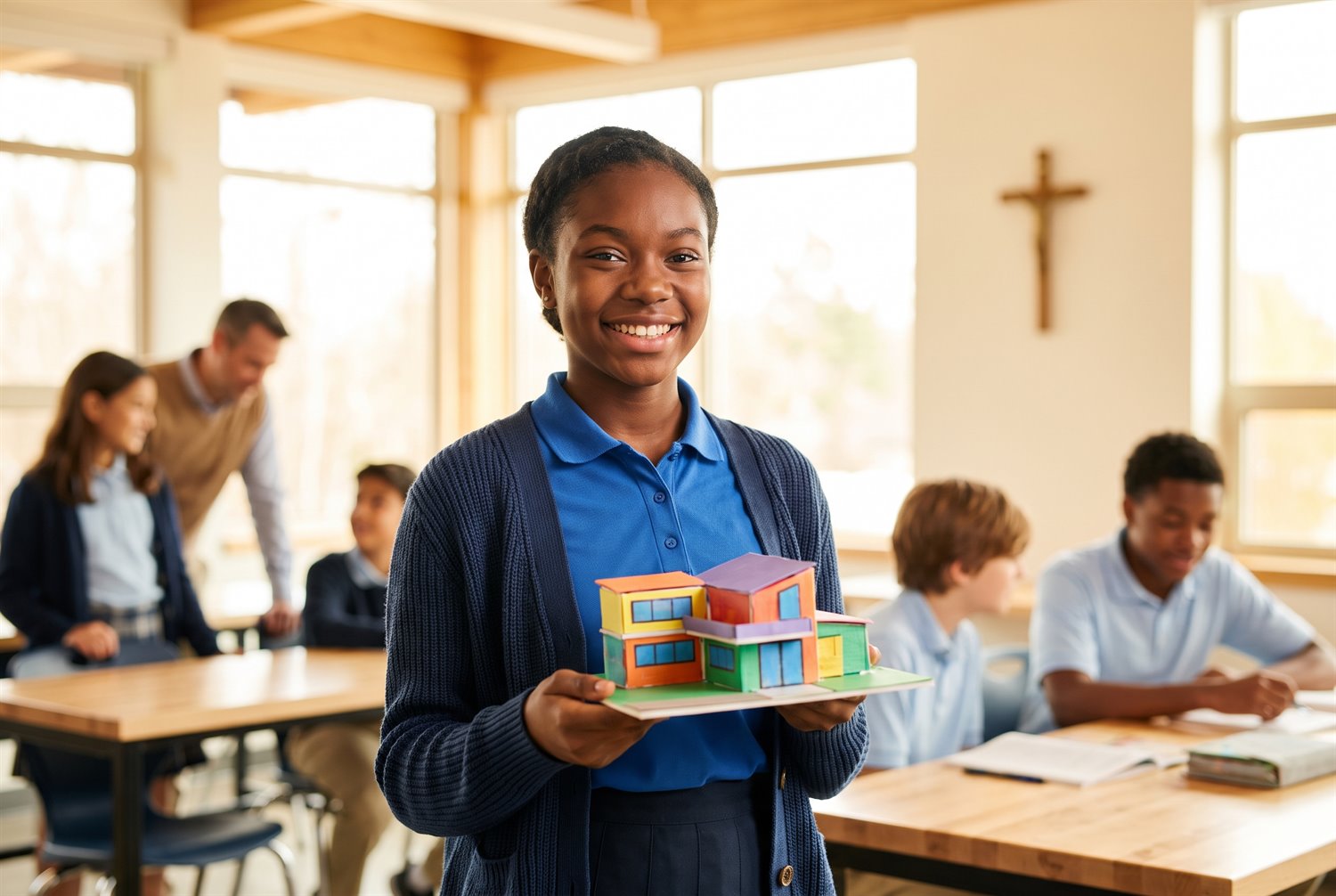 A student excelling in academic work