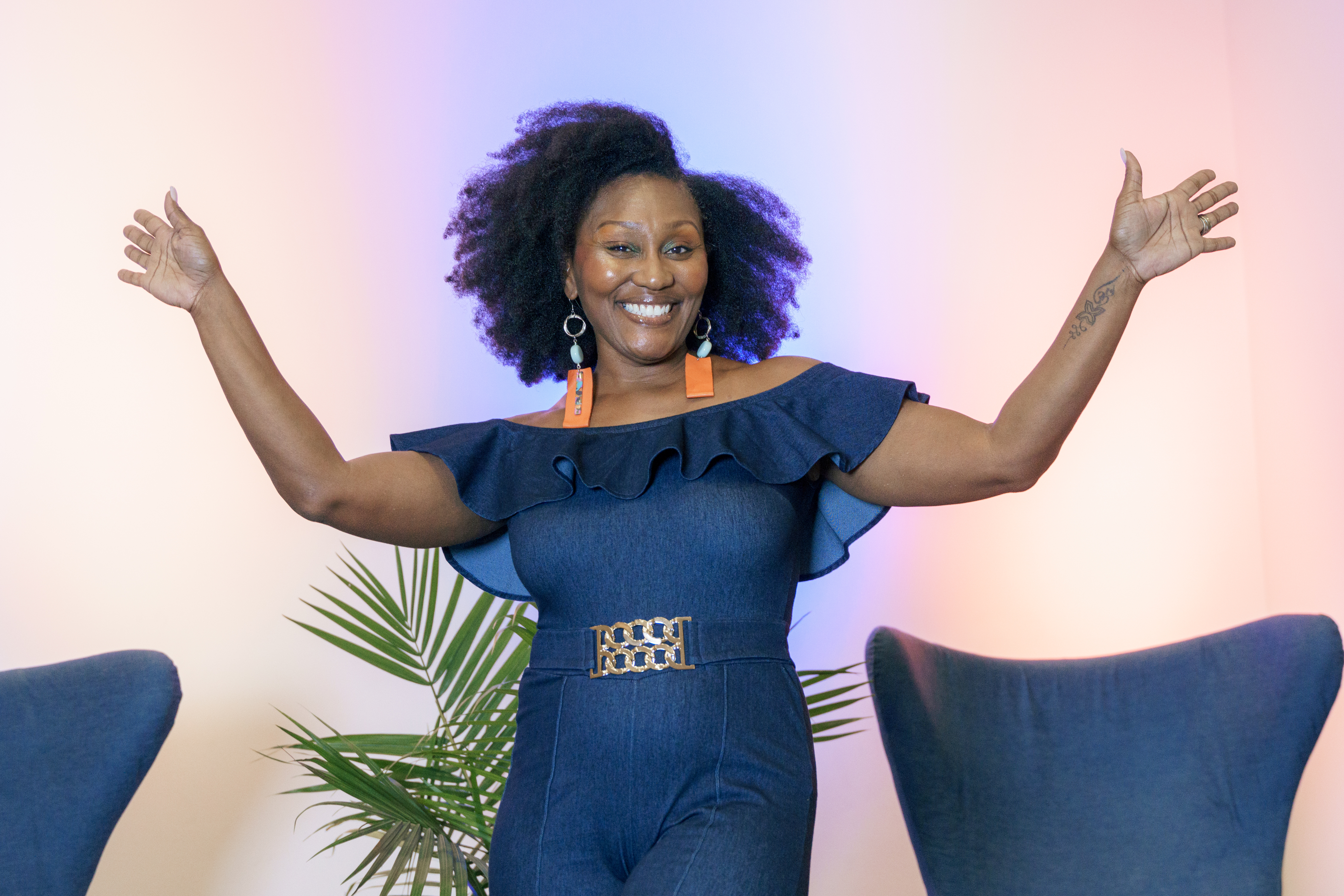 Tamara Zantell celebrating on stage