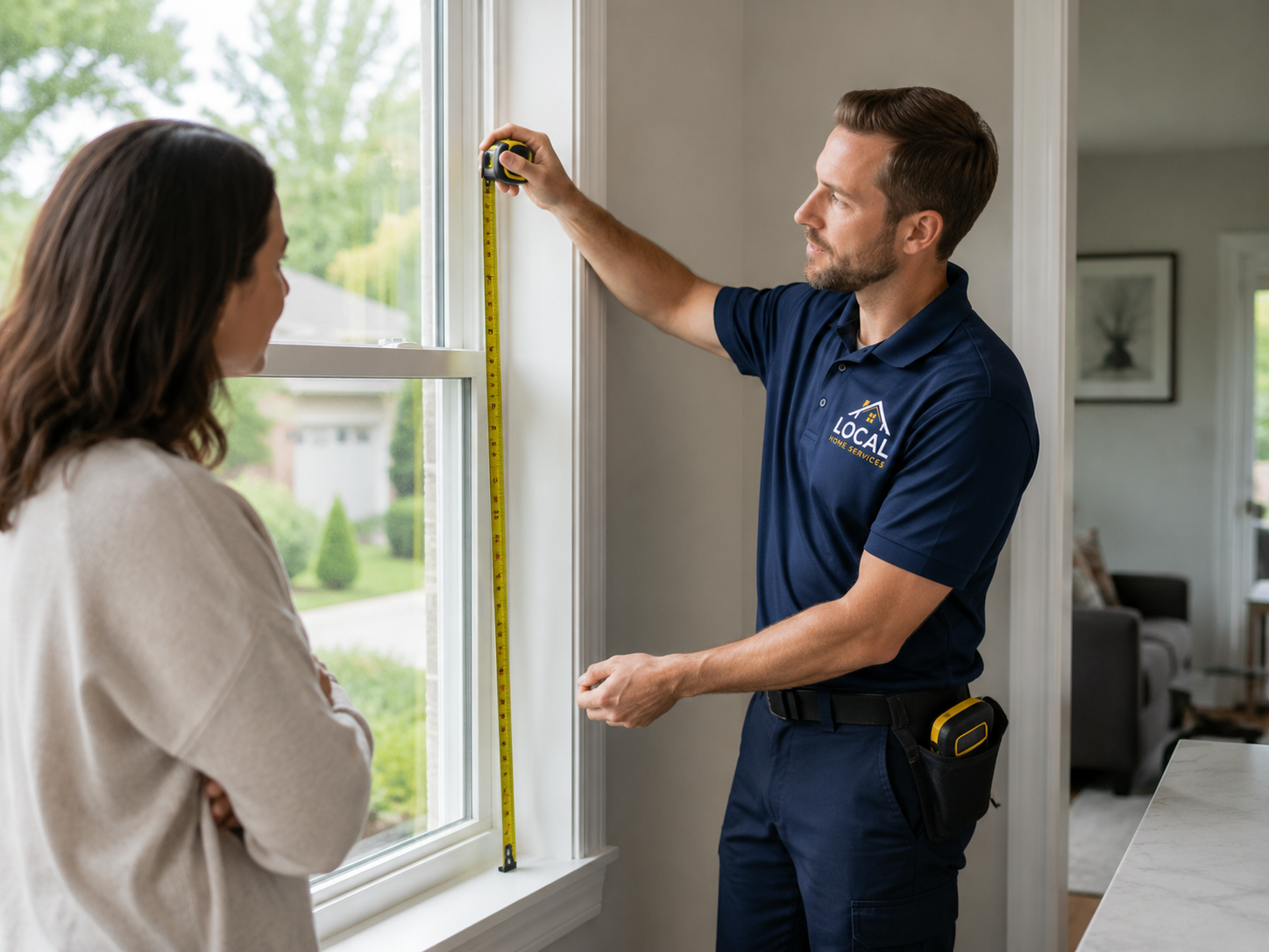 Professional technician inspecting a home system before recommending repair or replacement