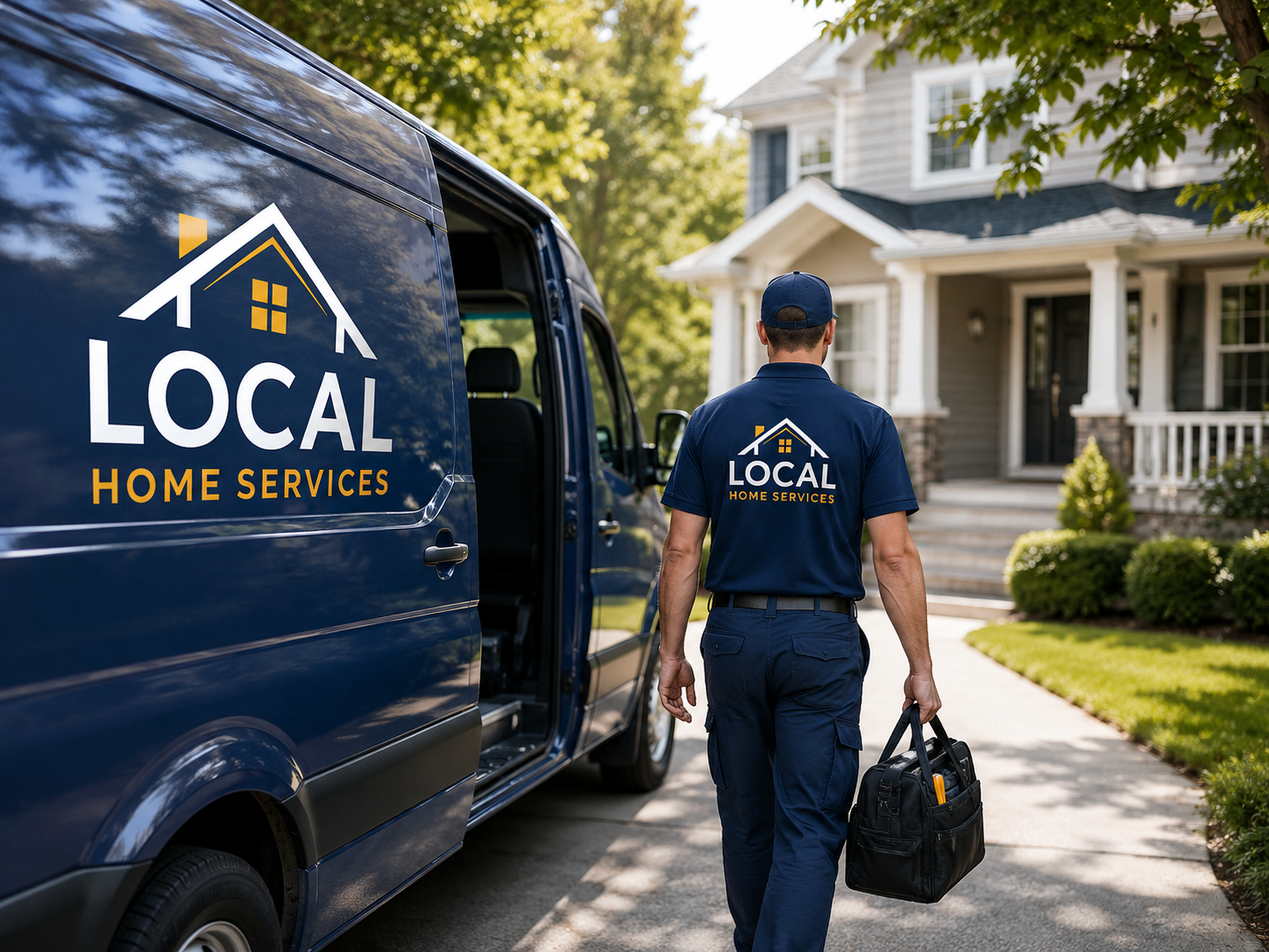 Emergency home services technician explaining an urgent repair to a homeowner