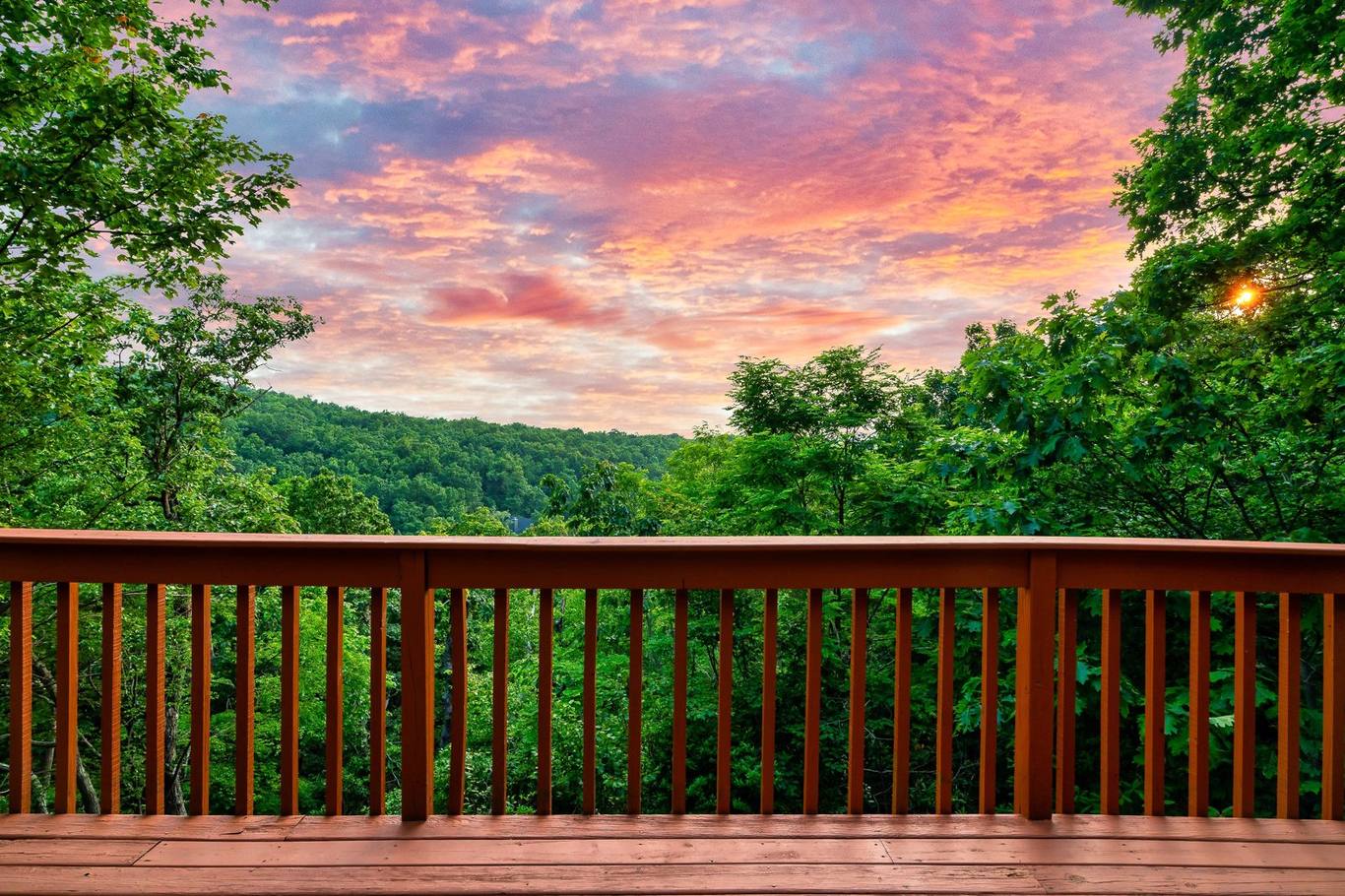Deck with Adirondack chairs