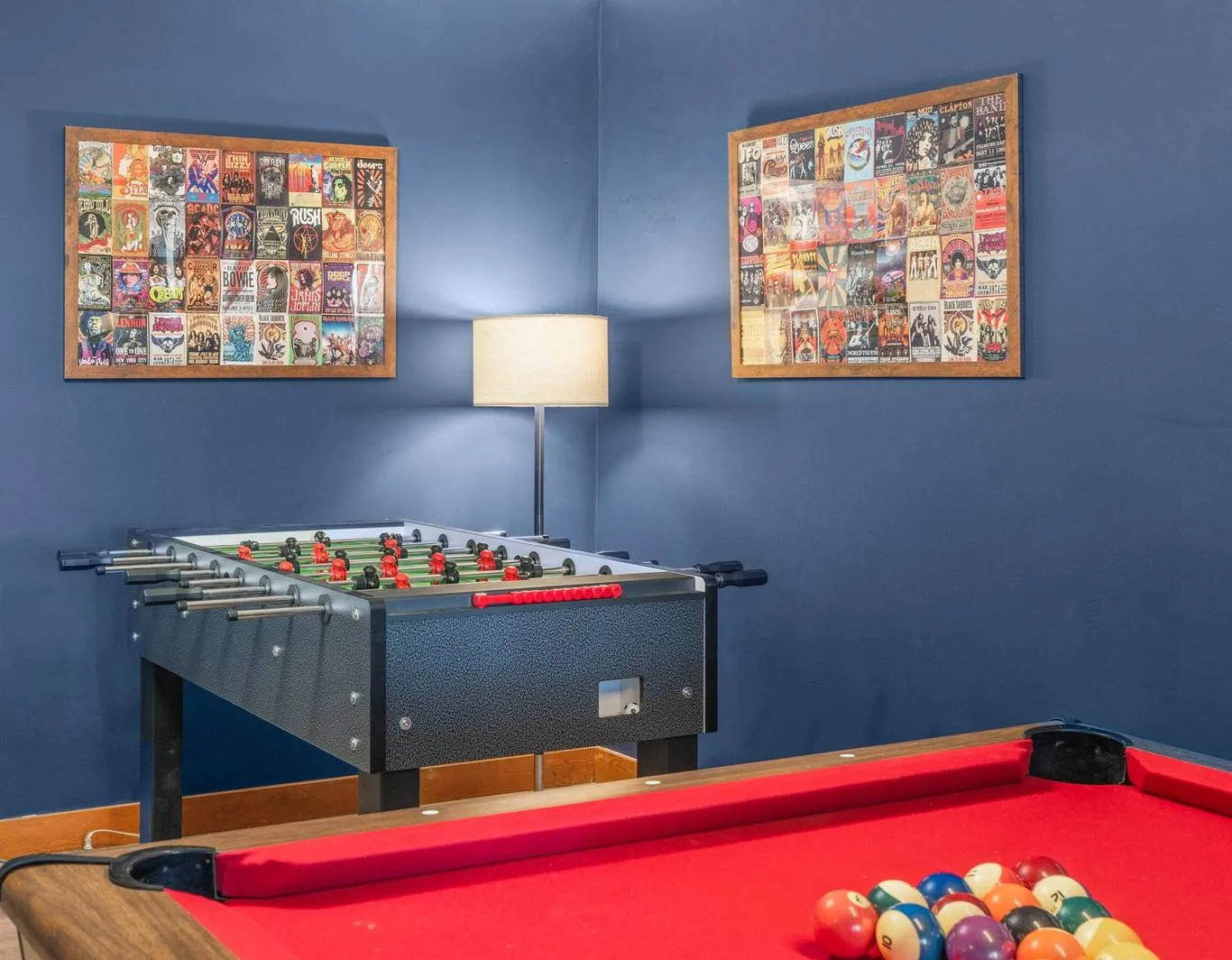 Foosball table game room