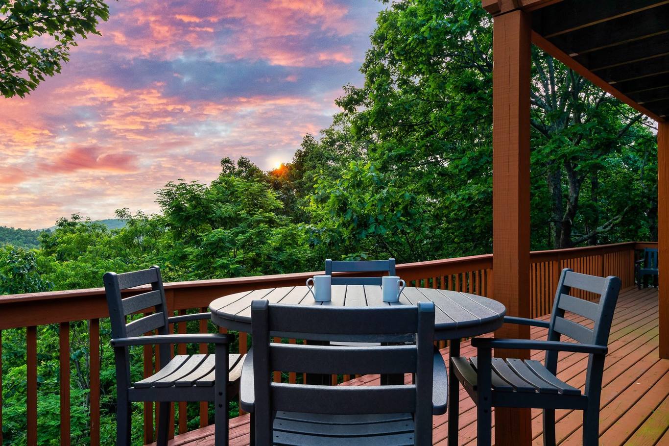 Sunset deck view