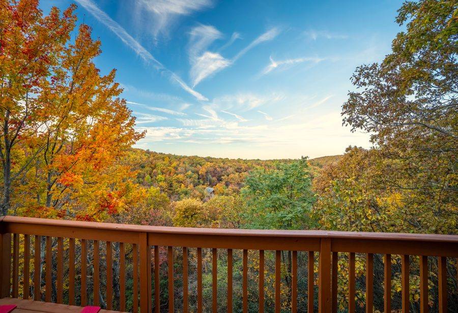 Main deck with ridge views