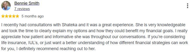 Client review for Shateka Husser