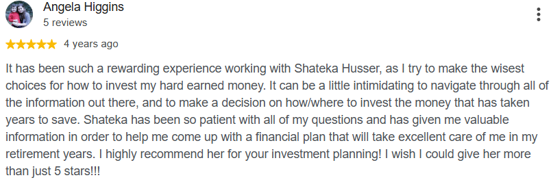 Client review for Shateka Husser