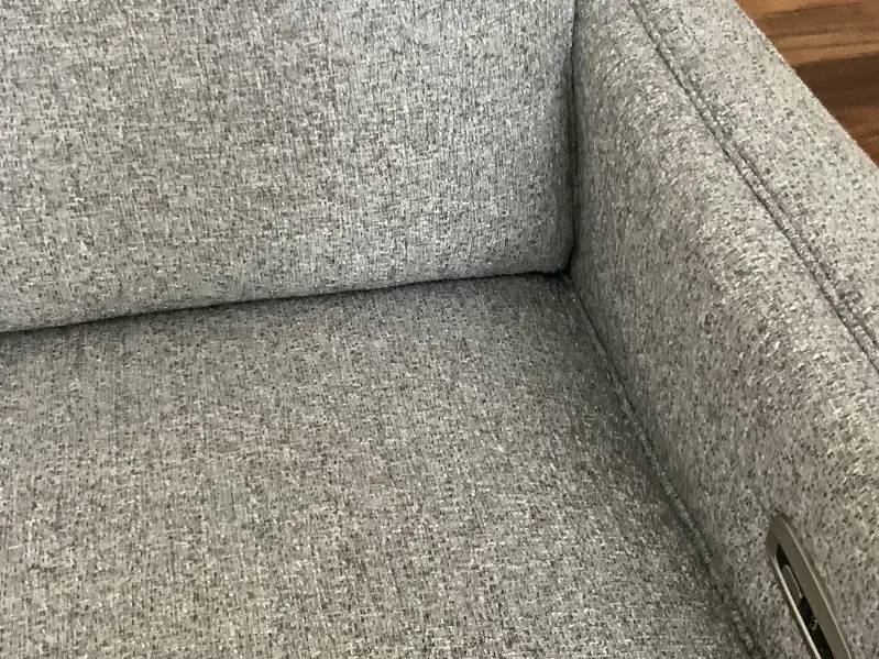 After photo of the same sectional with the inside corner seam sewn closed and clean.