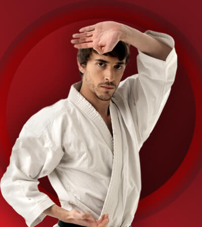 Teen and adult student in the Shorinjiryu karate class ages 15 and up at KNS Martial Arts n London, Ontario