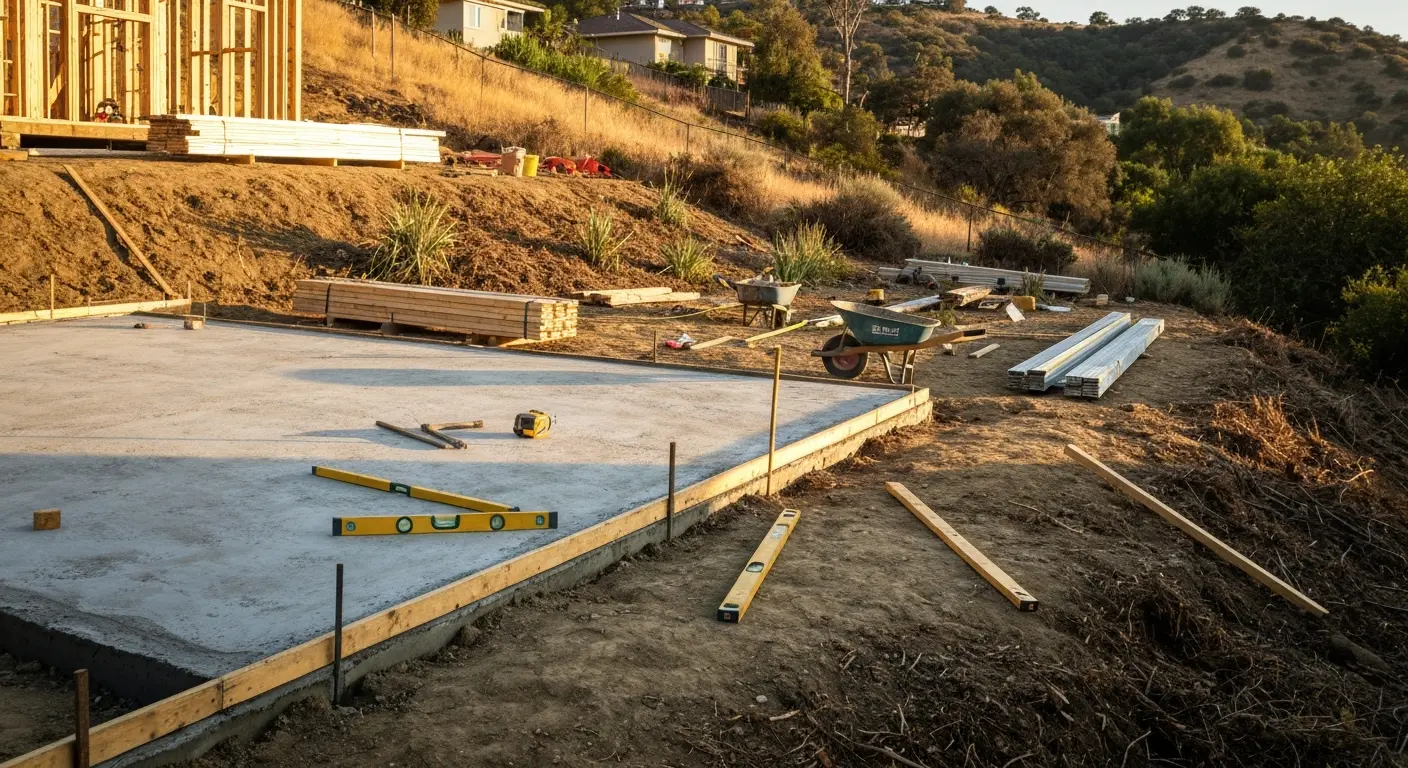 Fire recovery rebuild in progress