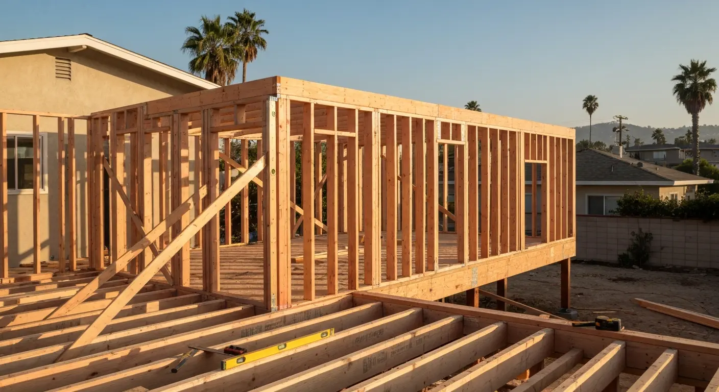 Room addition framing