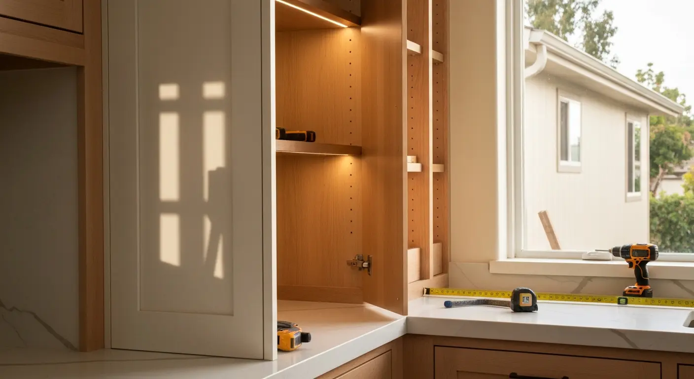 Custom kitchen cabinet installation