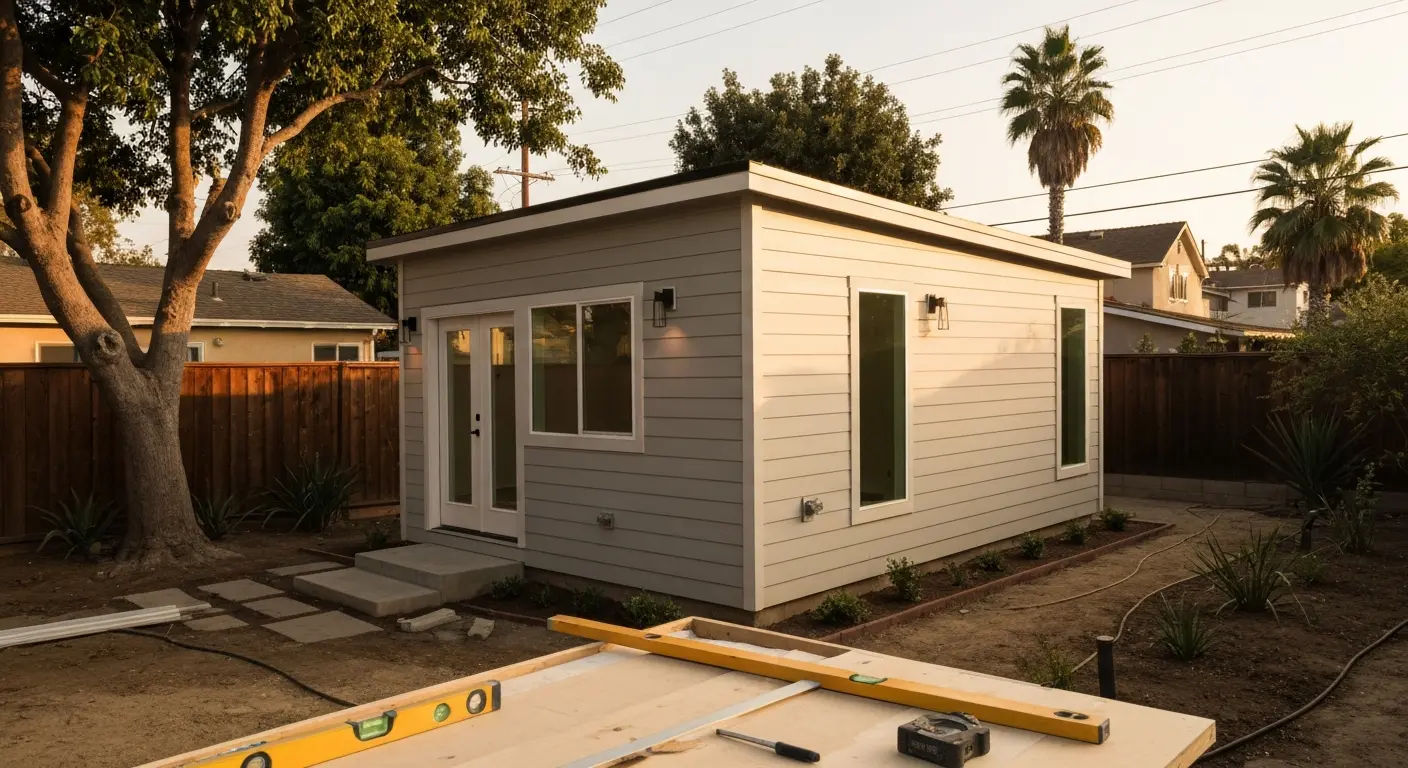 ADU backyard construction