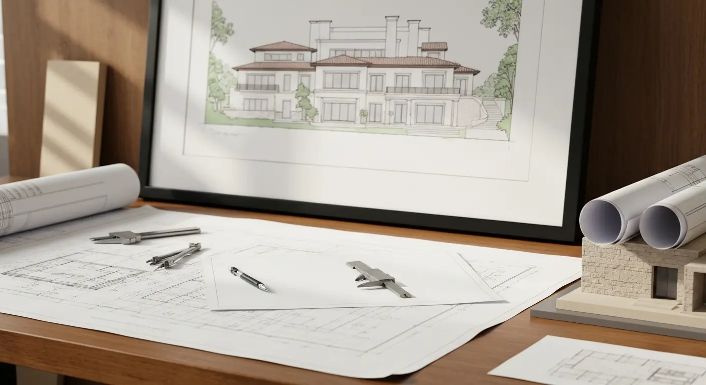 Architectural plans for Bel Air estate