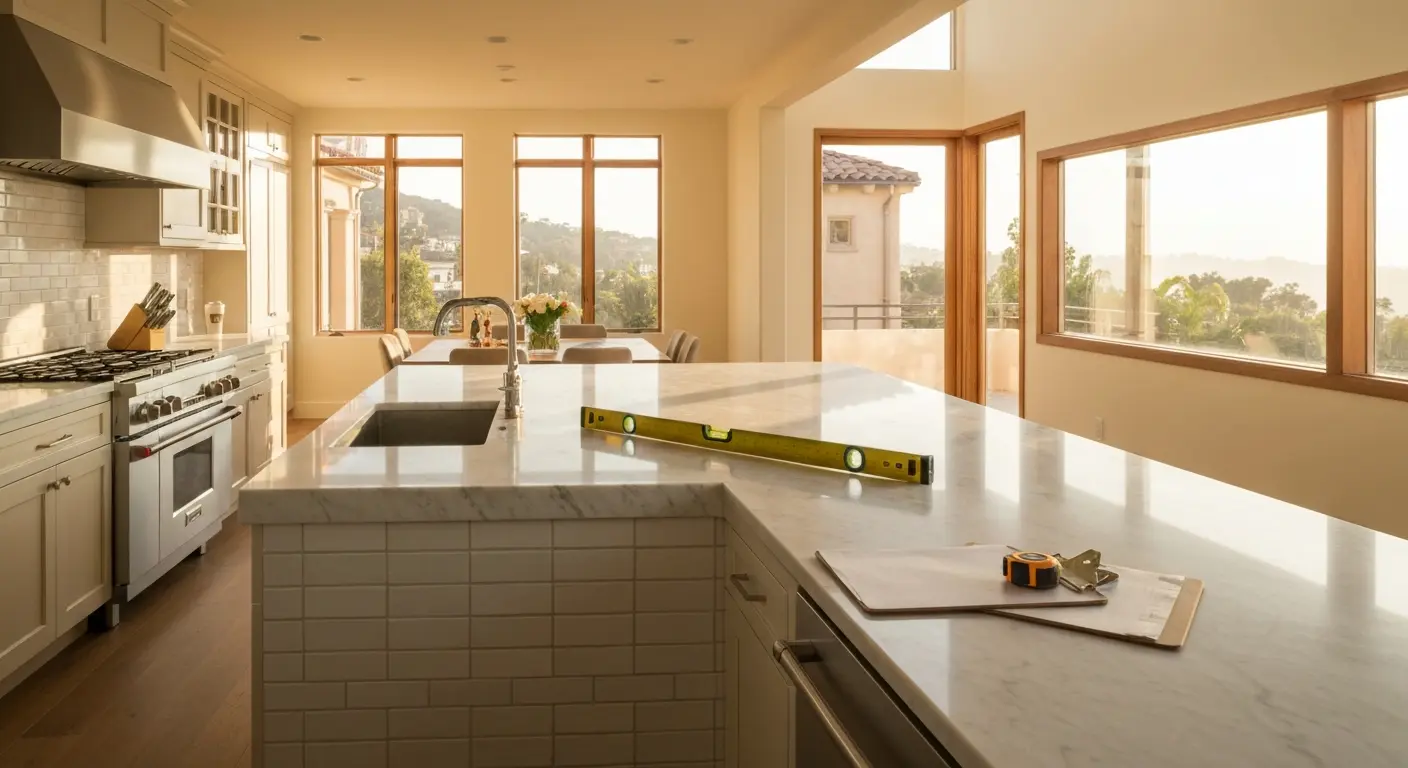Kitchen expansion with island