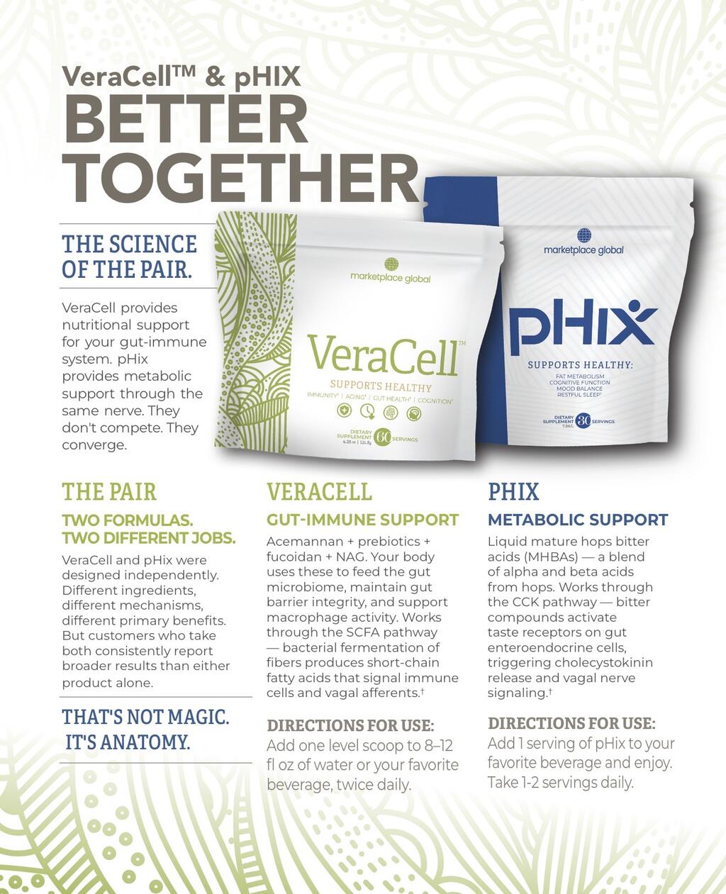 VeraCell and PHIX Better Together Product Information Sheet