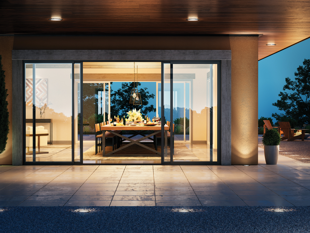 Glass wall indoor outdoor living Central Oregon