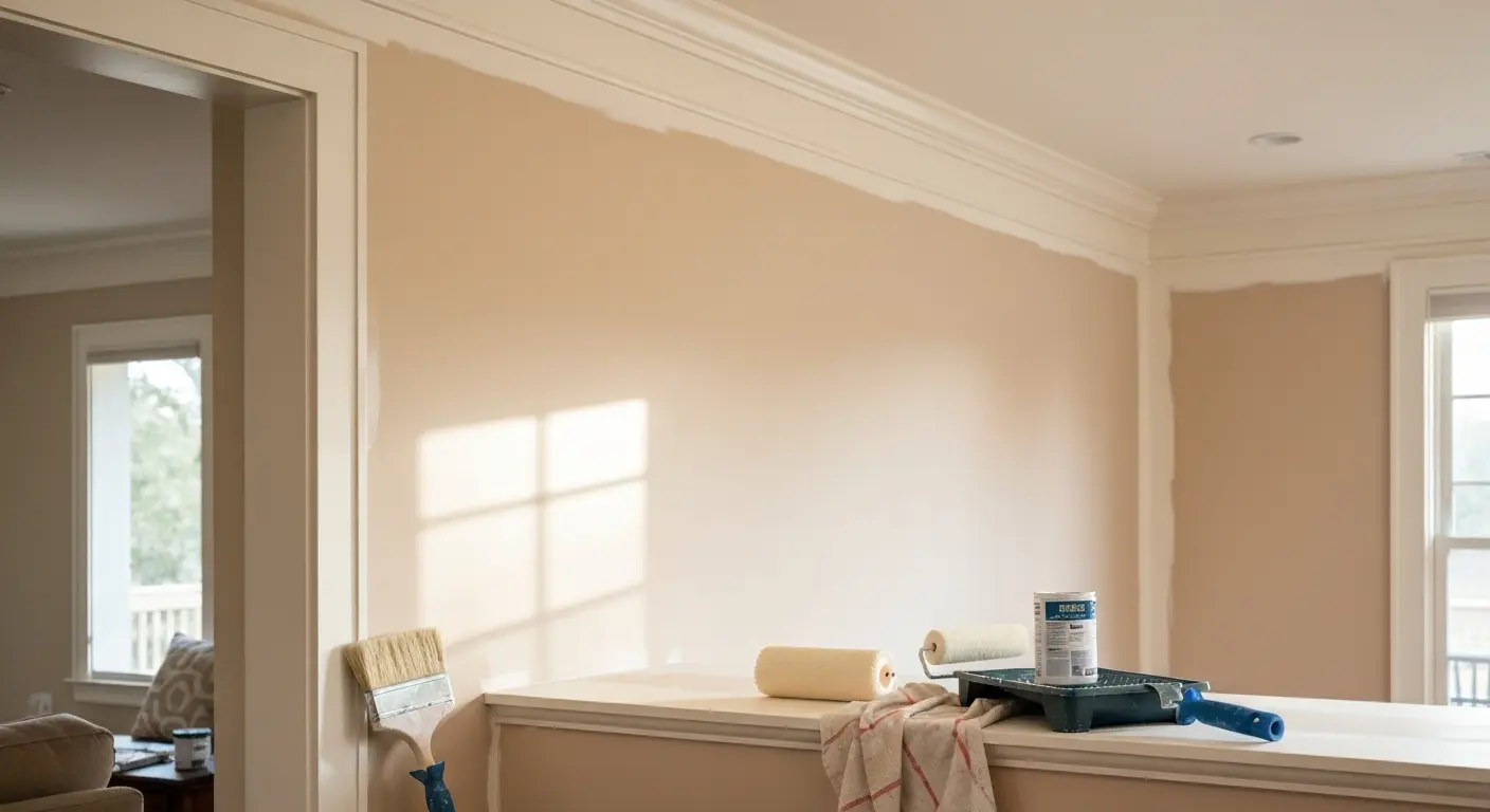 Interior wall painting project