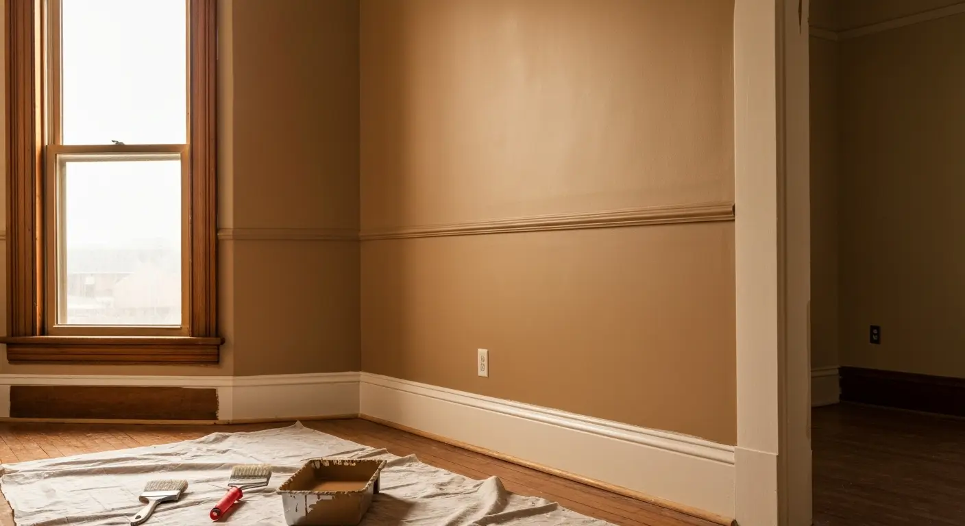 Interior wall painting project