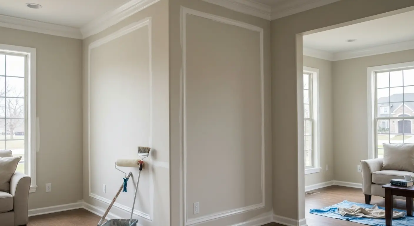 Interior wall painting project