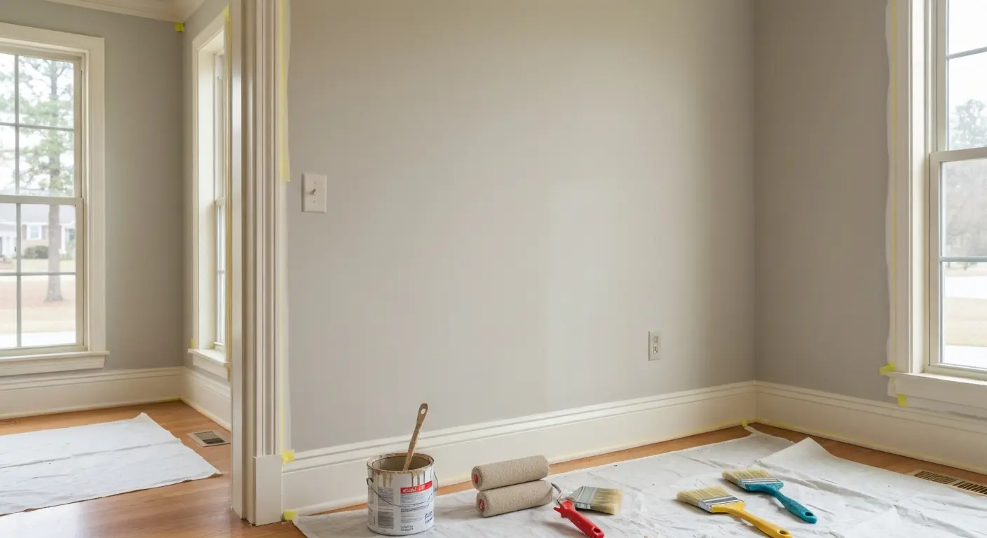 Interior wall painting project