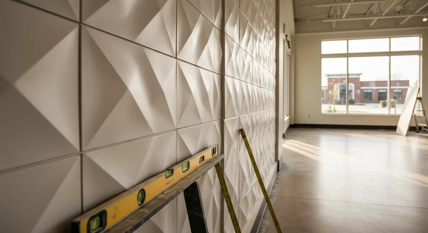 Textured wall panel installation