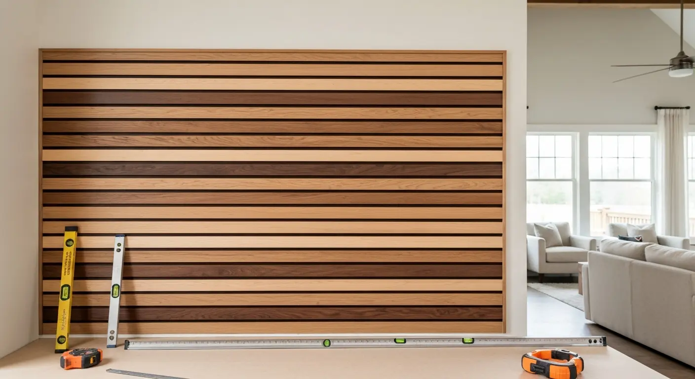 Wood panel wall installation