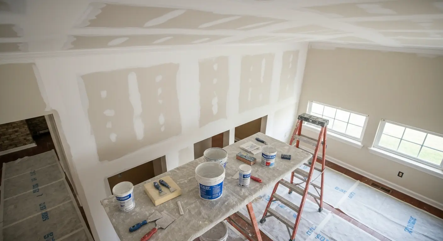 Ceiling water damage repair