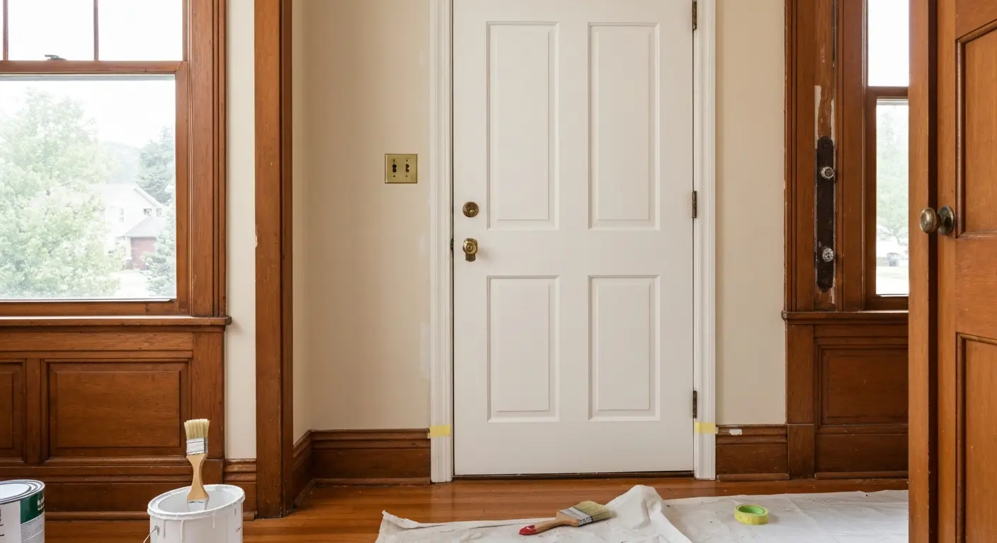 Interior door painting service