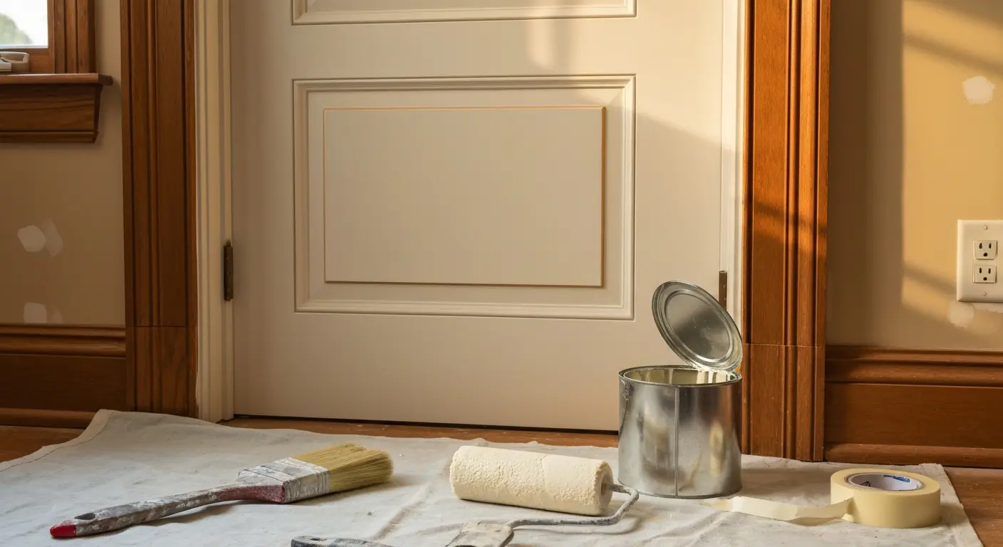 Interior door painting service