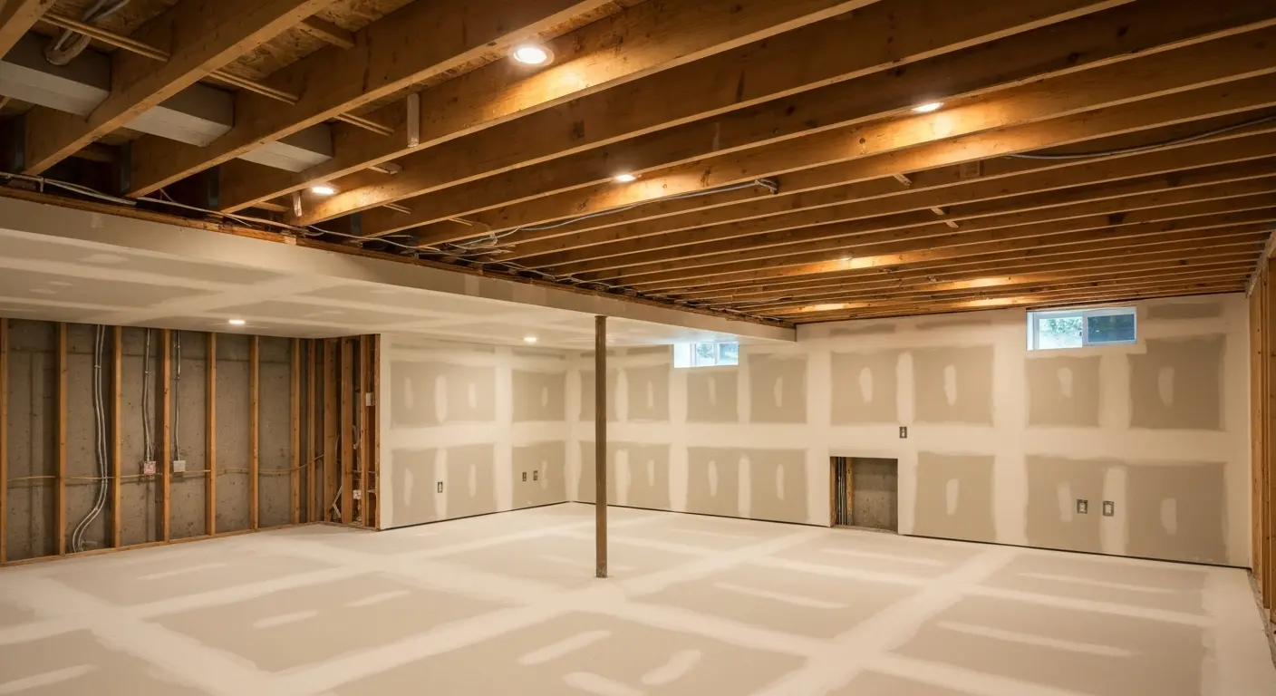 Finished basement renovation