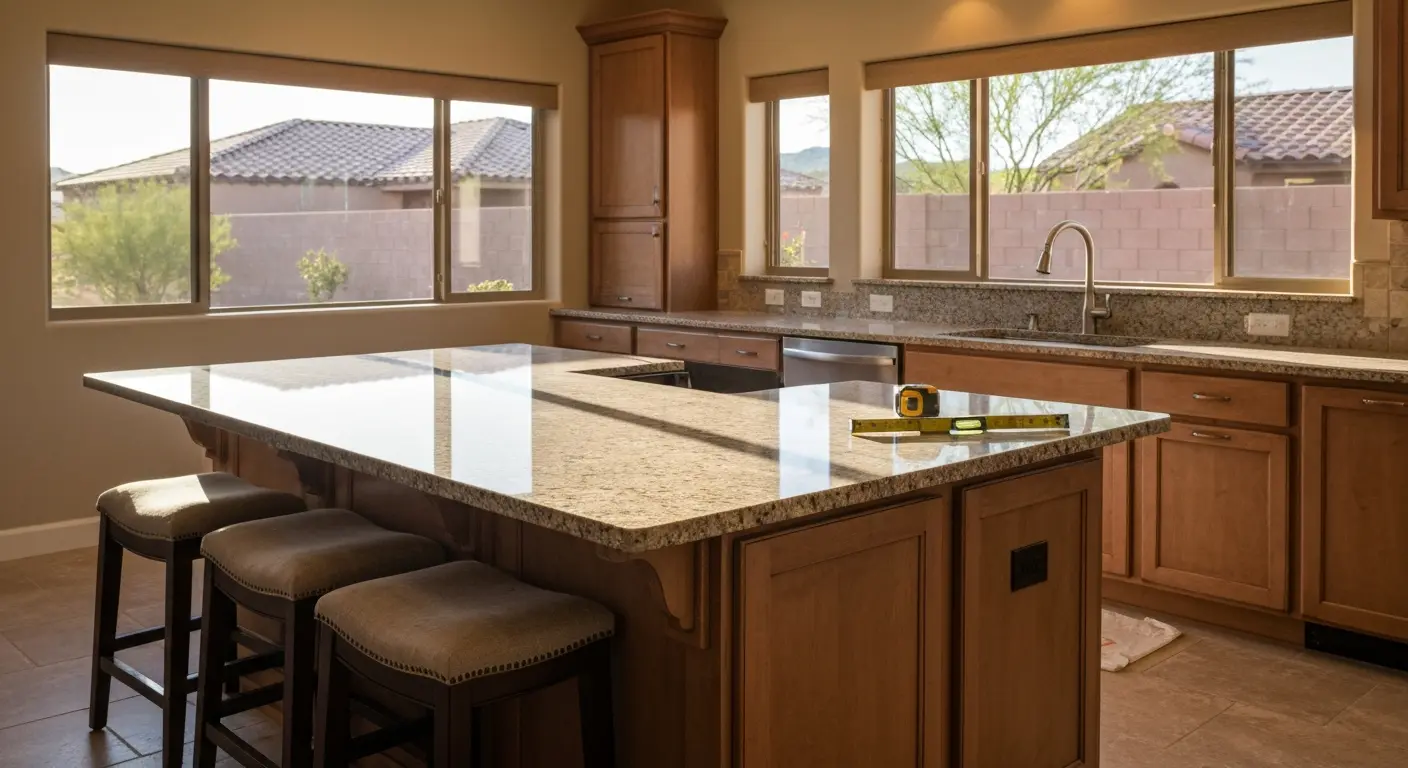 Kitchen island installation