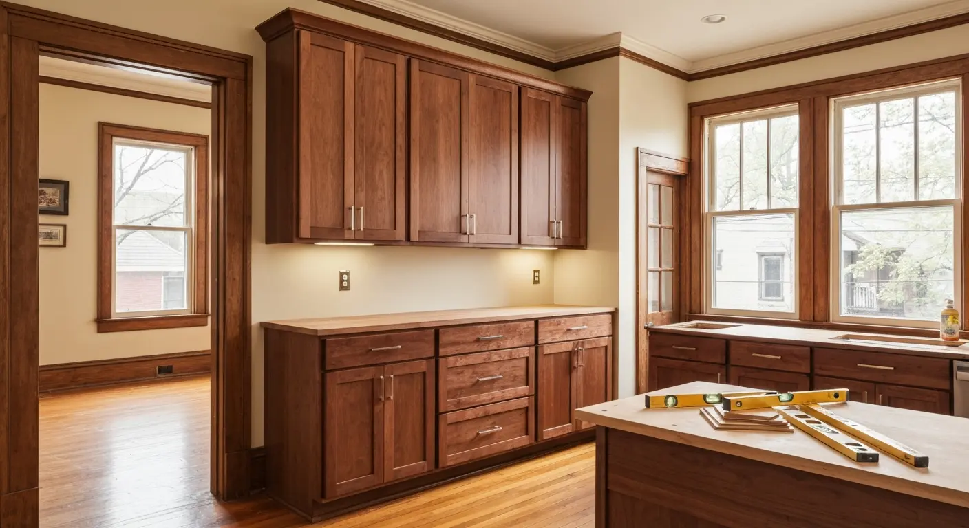 Custom cabinet installation
