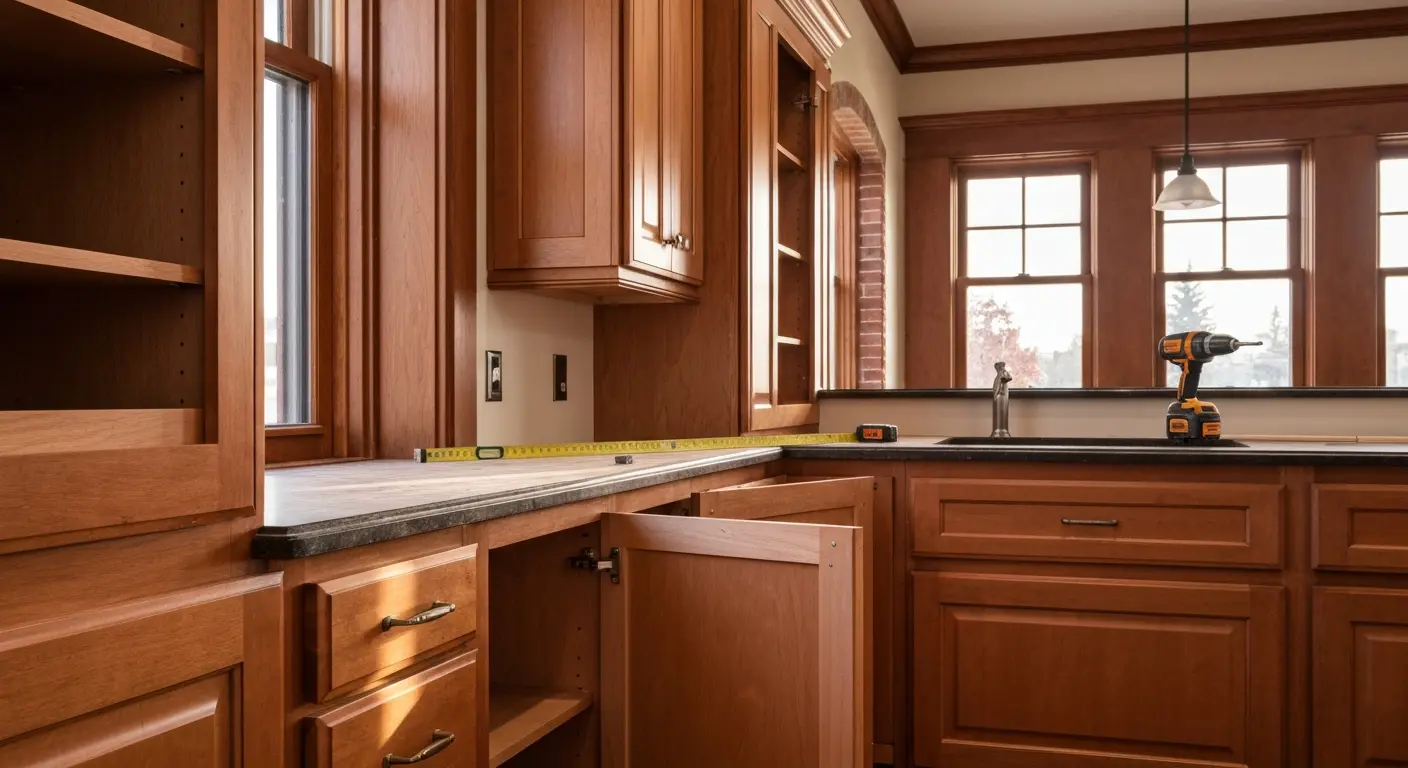 Custom cabinet installation