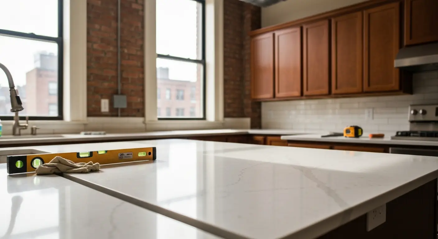 Kitchen countertop installation