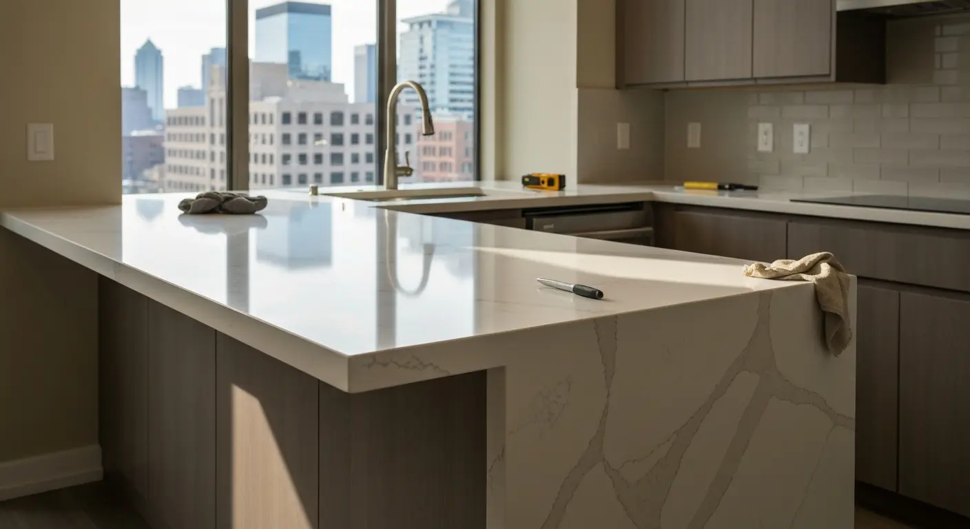 Kitchen countertop installation