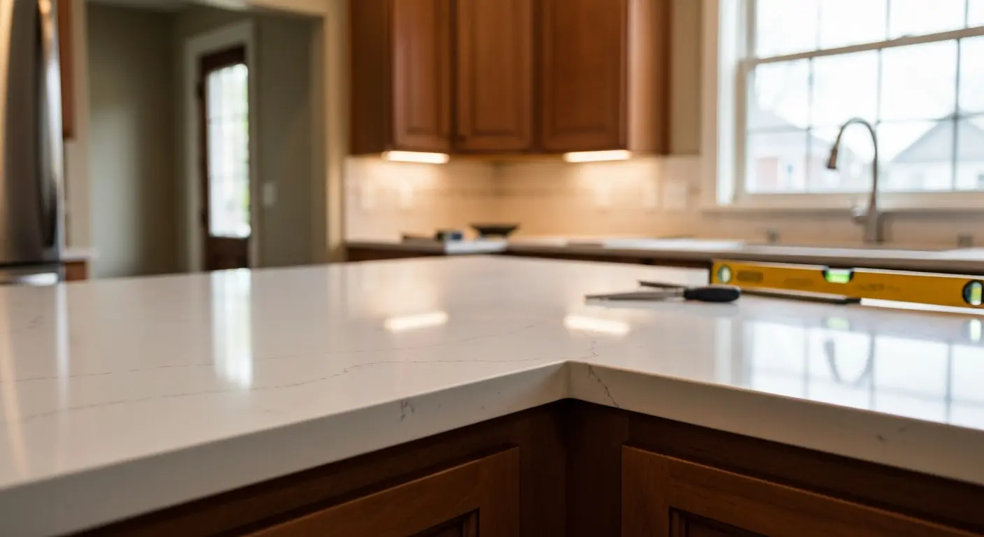 Kitchen countertop installation