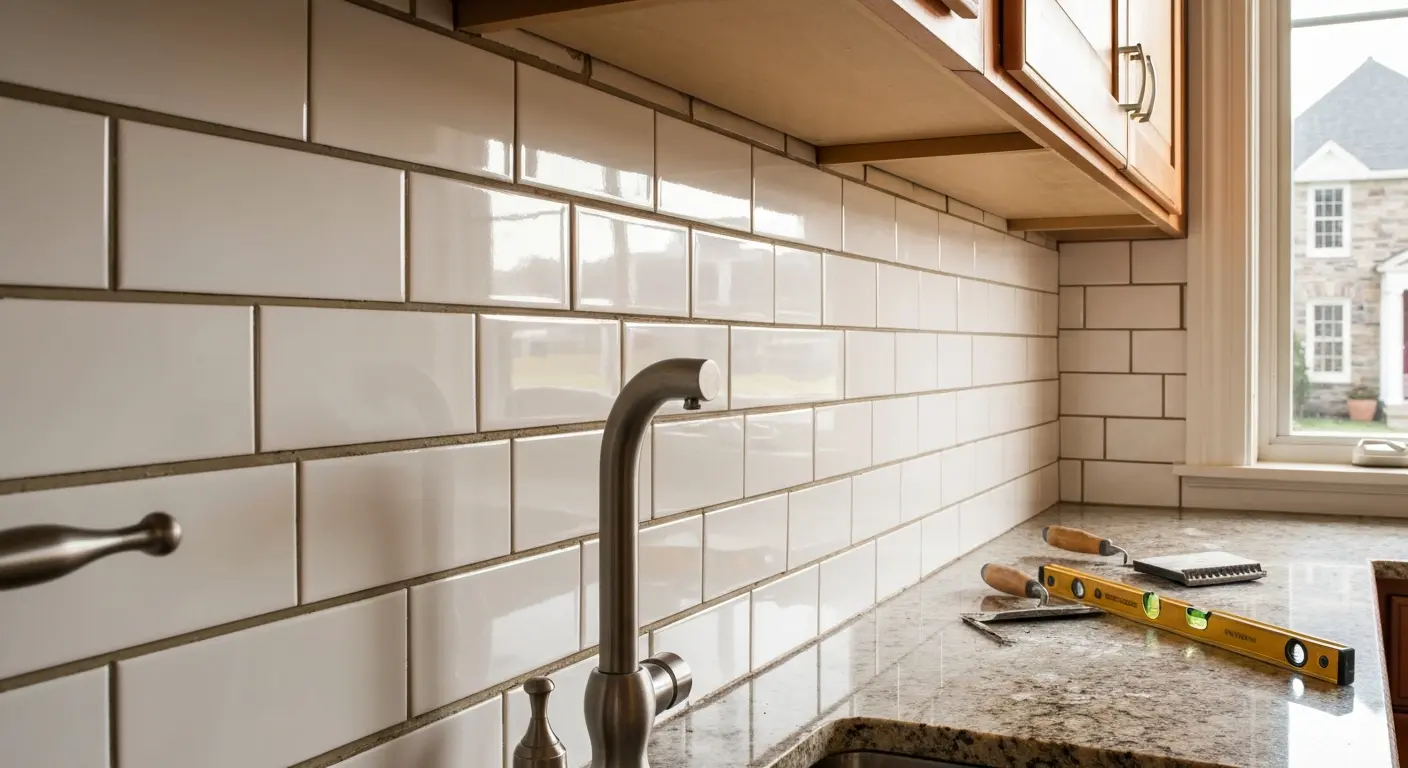 Subway tile backsplash