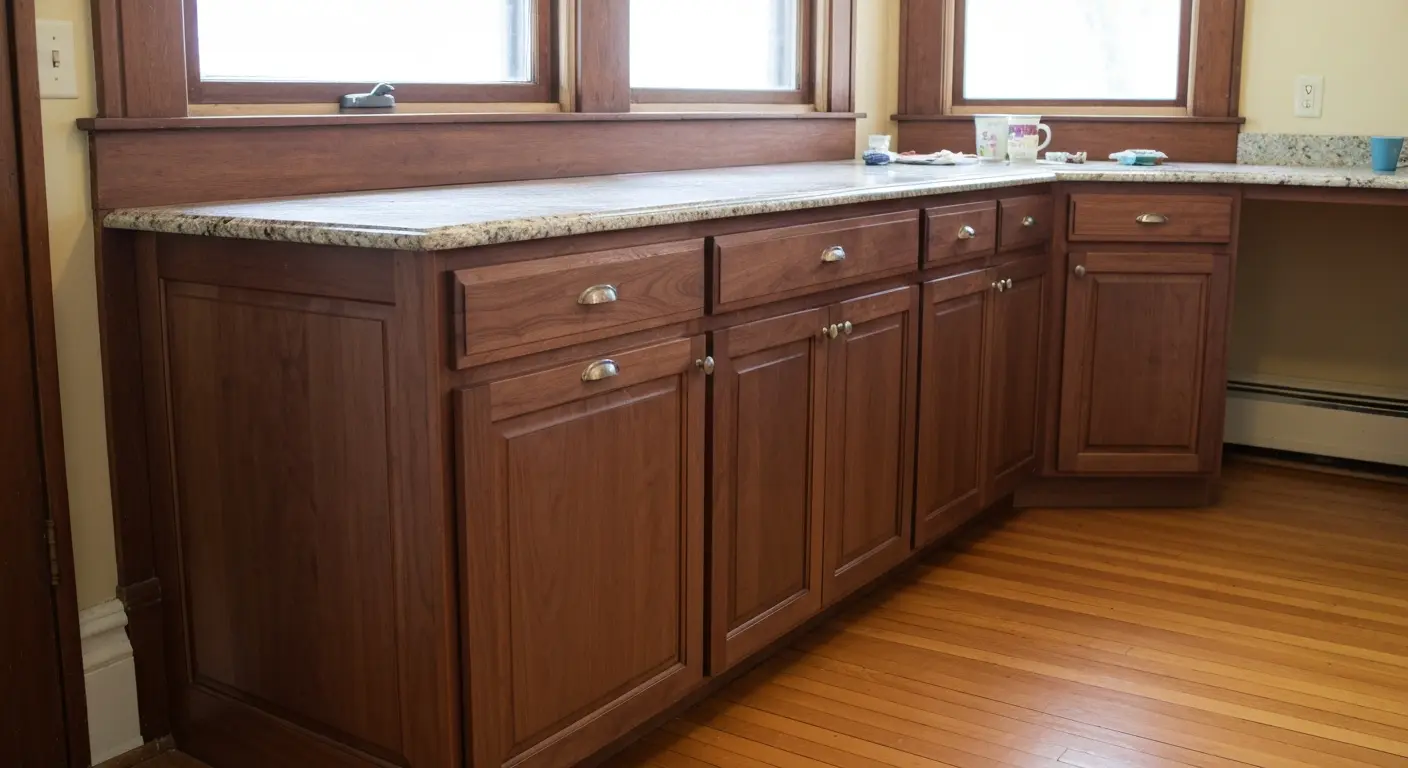 Kitchen cabinet and countertop installation