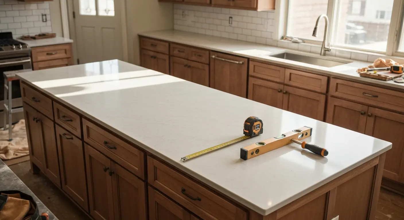 Kitchen island installation