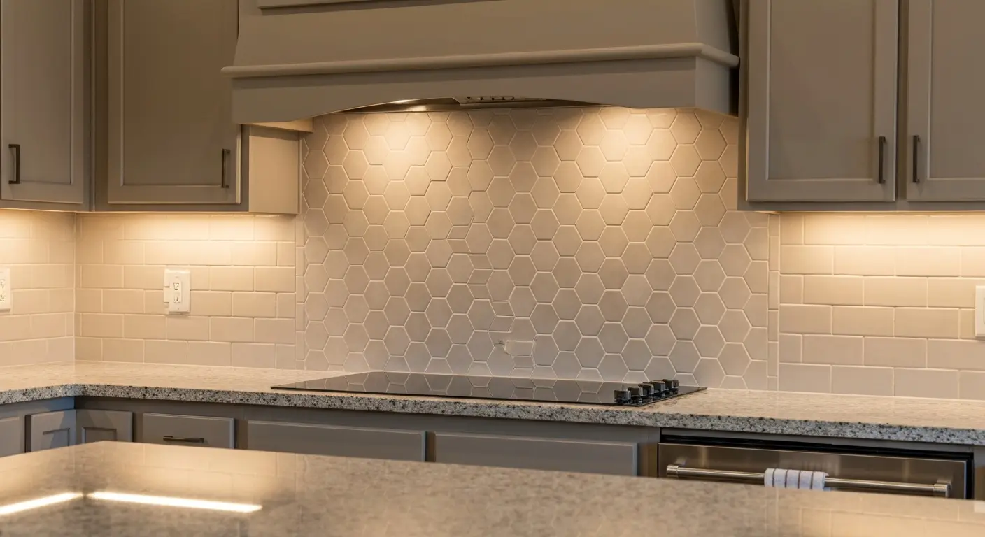 Kitchen backsplash tile installation