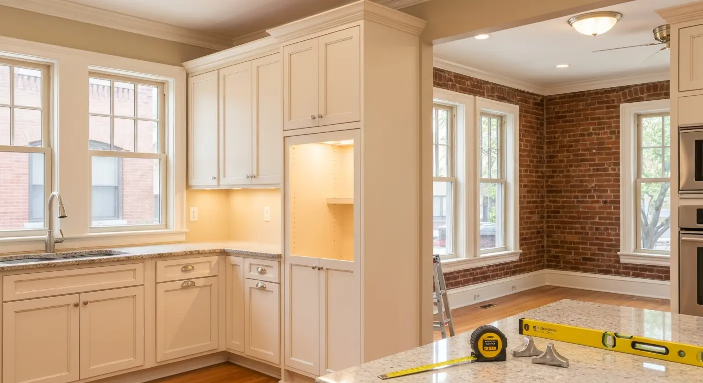 Custom kitchen cabinet installation