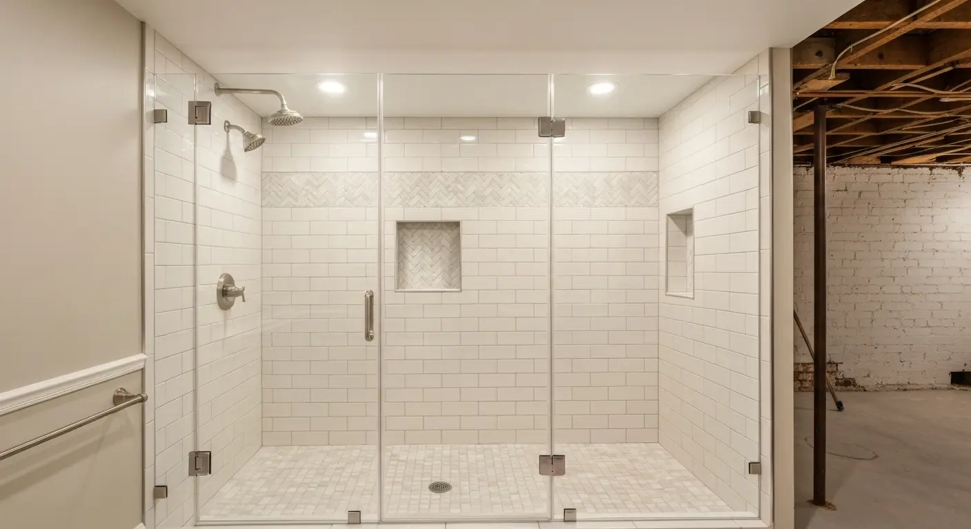 Basement bathroom installation in Cincinnati