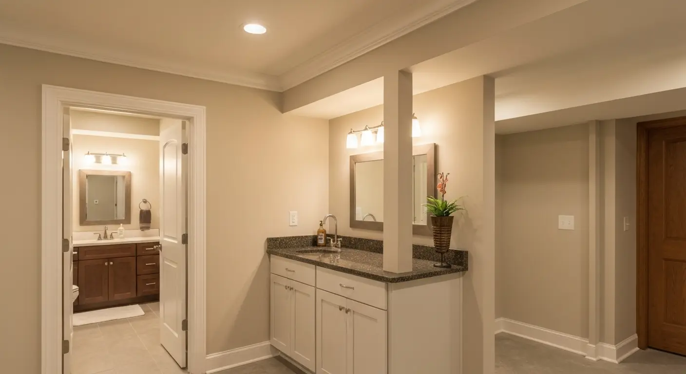 Finished basement space
