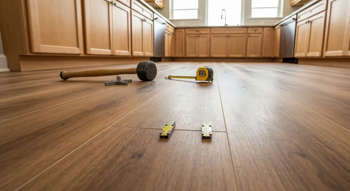 Kitchen flooring installation