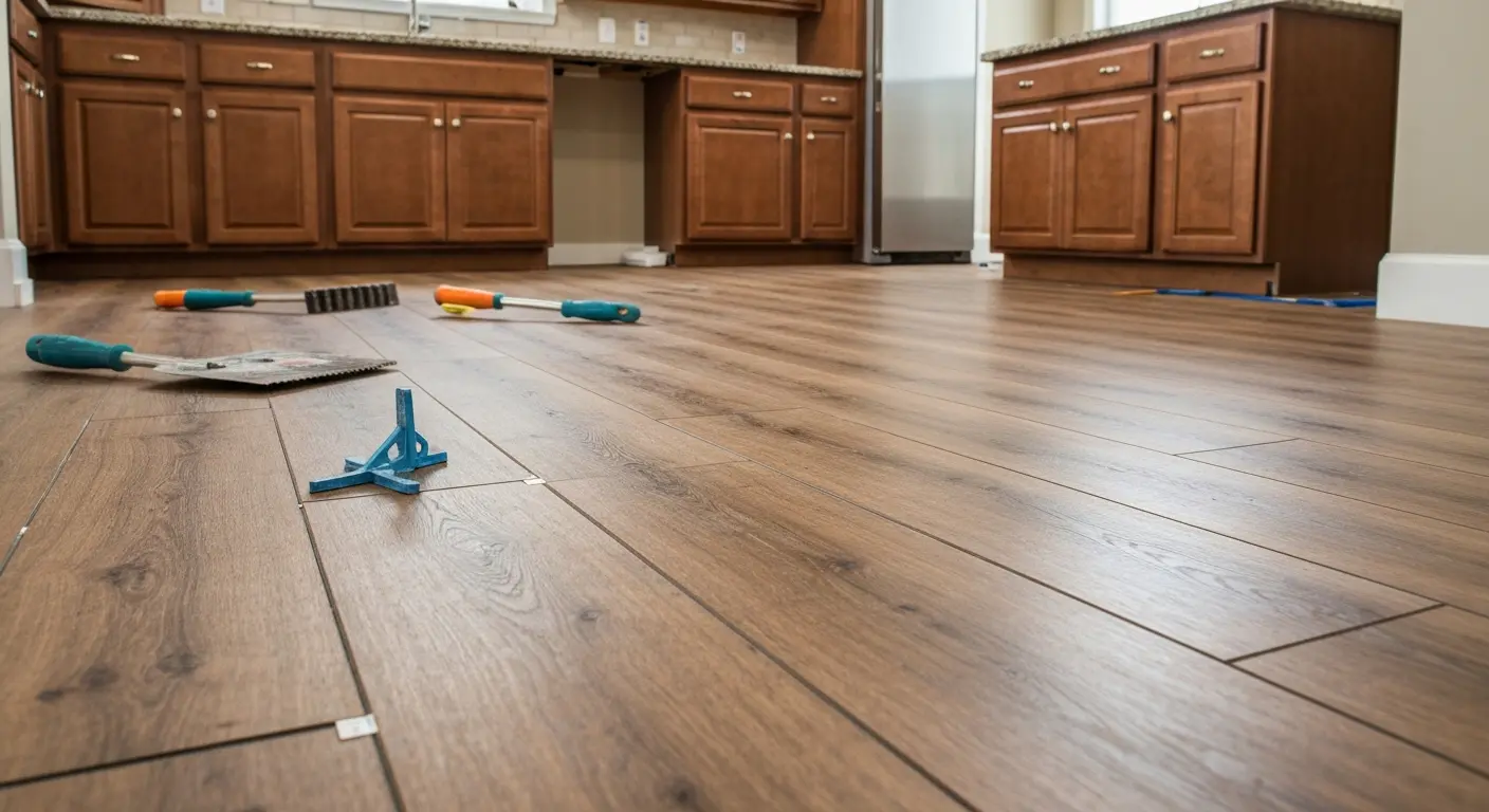Luxury vinyl flooring installation